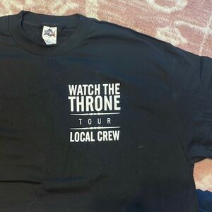 Vintage watch the throne tour crew shirt